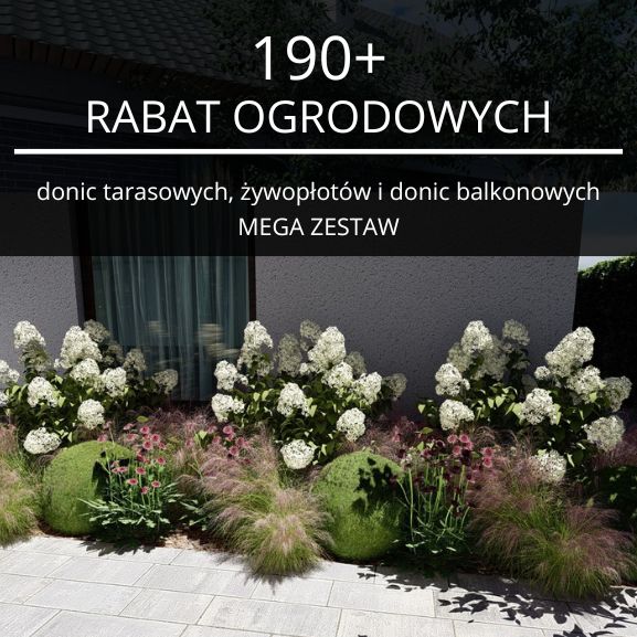 190+ projektów rabat ogrodowych i donic tarasowy