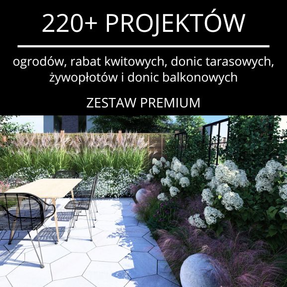 220+ projektów rabat ogrodowych, ogrodów i donic tarasowy