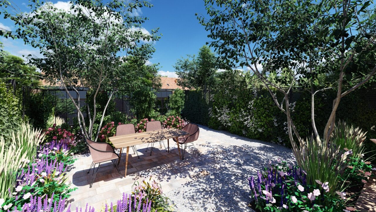 Gotowy projekt ogrodu Garden Box z Kostka brukową Polbruk Triada