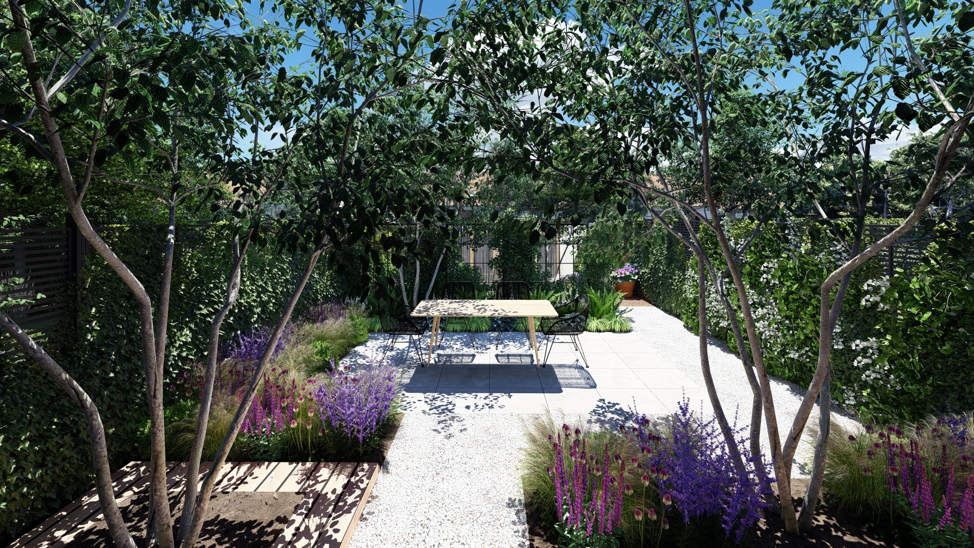Gotowy projekt ogrodu Garden Box z Płytą gresową Polbruk Cerro